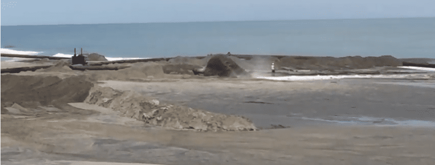 Re-nourishment Pumping On - Cape Hatteras Motel